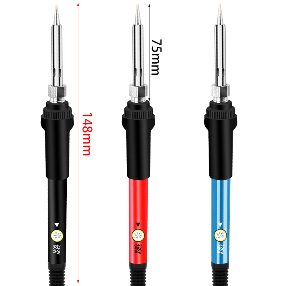 Mini Soldering Iron Adjustable Temperature Electric Solder Iron Rework Station Mini Handle Heat Pencil Welding Repair Tools 60W