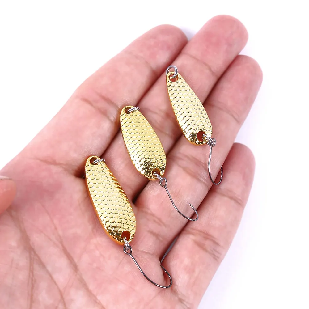 Cucharillas metálicas giratorias – Mini señuelos para trucha y perca - imagen 2