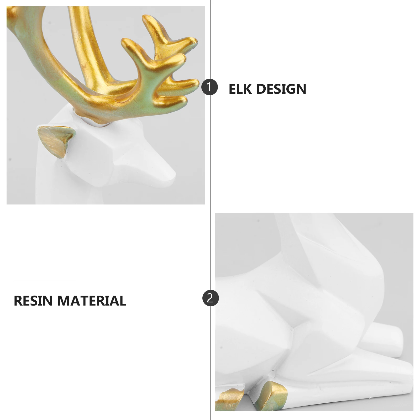 

Adorable Deer Decoration Tabletop Elk Ornament Home Decor Xmas Party Supply Desktop Adornment Christmas Gift Present