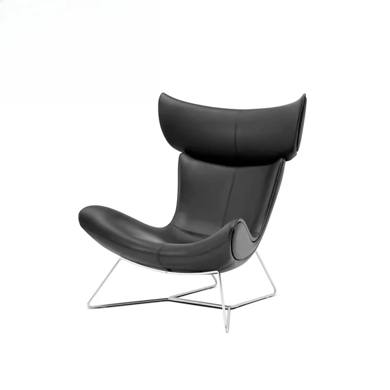 

furniture leather single sofa metal modern leisure chair luxury living room classic recliner armchair sofa cover pedal