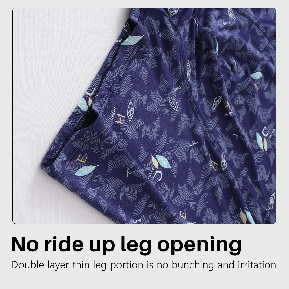 5Pcs Sexy Men Underwear Boxers Men's Panties Lingerie Breathable Printed Male Underpants Plus Size Man Boxer Briefs Mens Trunks