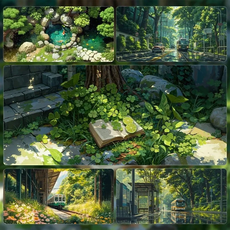 

Зеленые растения, пейзаж, отдел исцеления, исследование, полевой коврик для мыши, большой XXL искусственная кожа, коврик для шкафа для ПК, геймера, клавиатура, коврик для компьютера