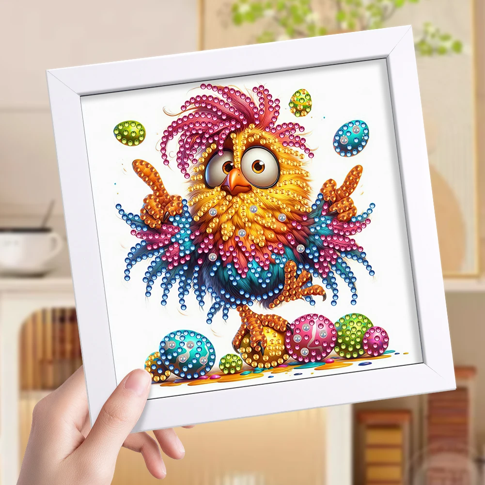 

5D DIY Частичная дрель специальной формы Набор алмазной живописи Декор в виде животных18x18 см Горный хрусталь Алмазная картина Домашний декор стены