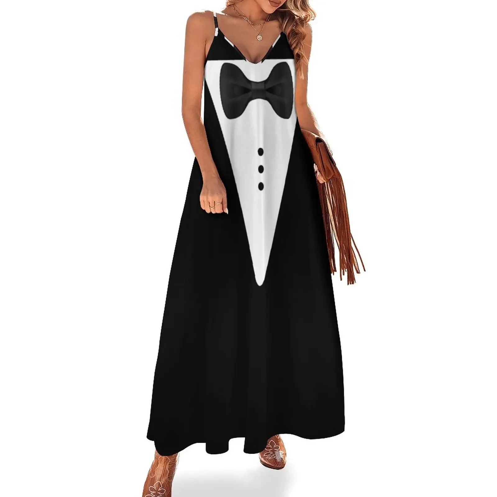 Tuxedo T-Shirt - Tux Tee Sleeveless Dress sexy short dresses daring Womens dresses dresses ladies 2025 summer