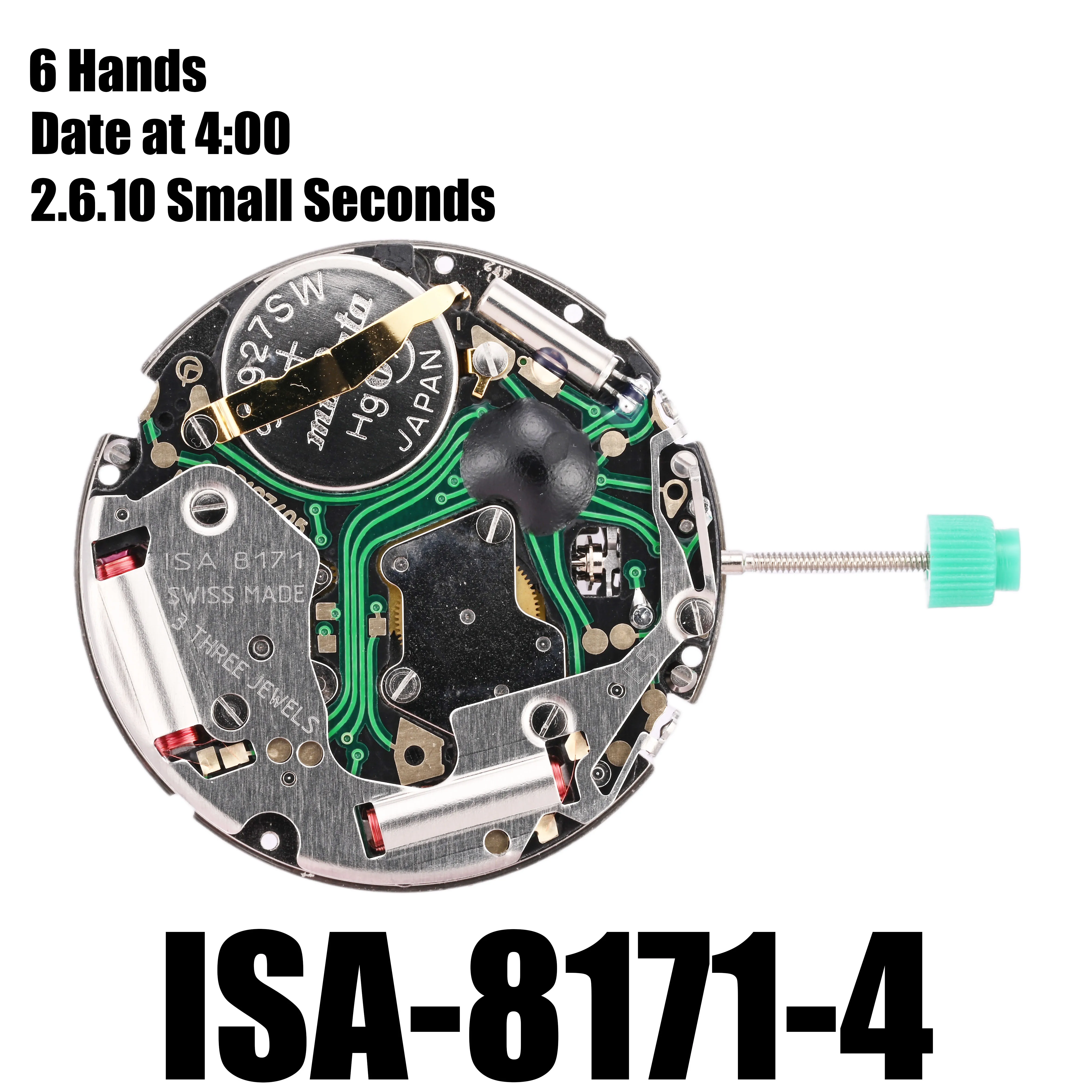 8171 Movement ISA 8171-4 Movement Genuine Quartz Calibre Four-o'clock Calendar Multifunctional Quartz Movement Watch Repair