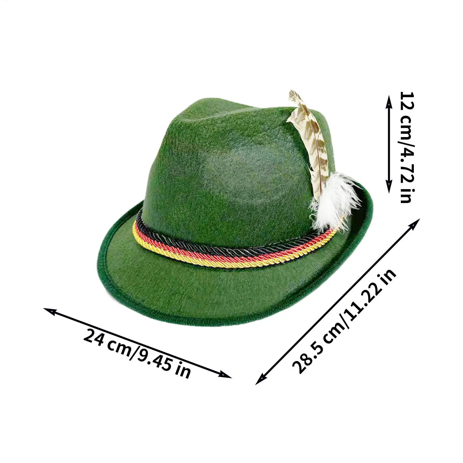 Unisex German Hats for Oktoberfest Non-Woven Headgear Oktoberfest Party Hat for Adults Party Halloween Carnival Cultural Event view 6