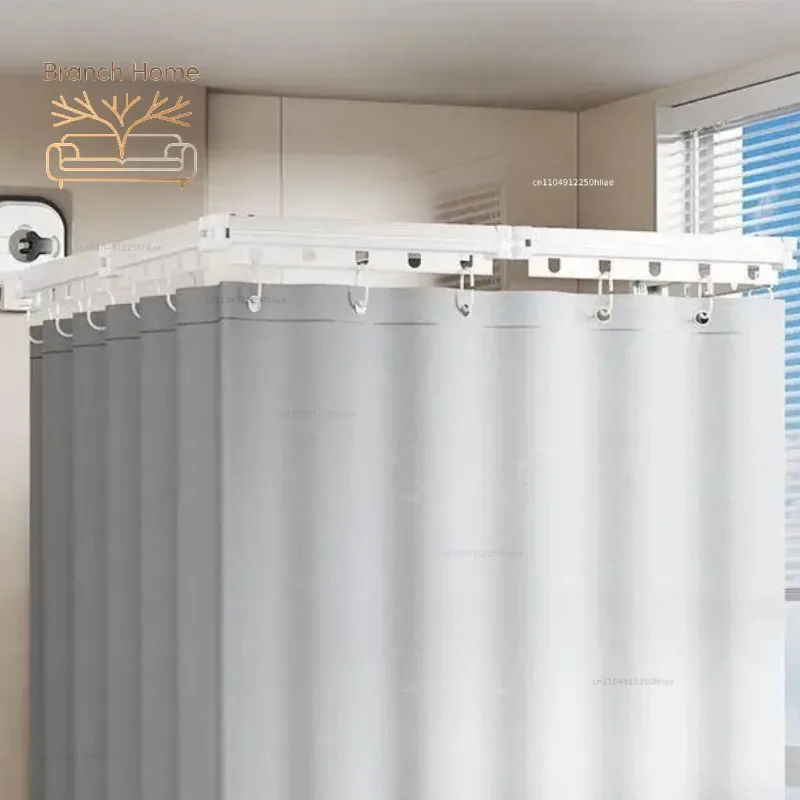 Quick-Dry Shower Curtain with Suction Cups -Foldable Mildew-Proof Bathroom Divider for Bathtub Stall&Apartment Water Containment