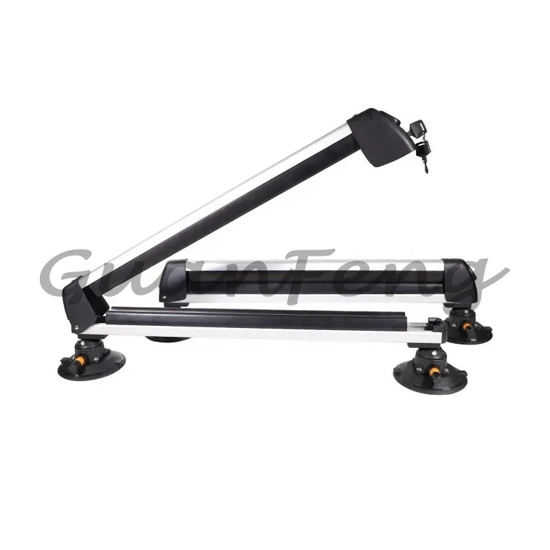 Car roof aluminum alloy ski frame black roof suction cup