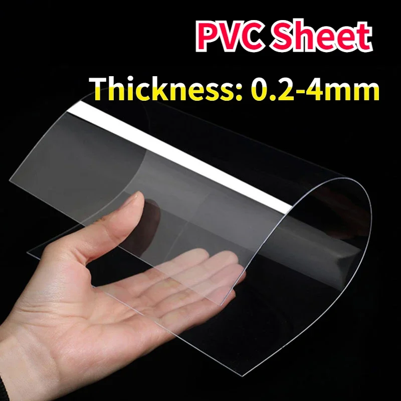 1-10Pcs High Transparent PVC Plate Thickness 0.2-4mm Clear Plastic Sheet DIY Handmade Model Material Processing Accessories