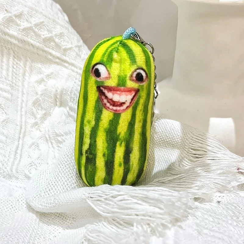 Long Watermelon Stripe Voice Special Effect Pendant Popular Creative Keychain Pendant