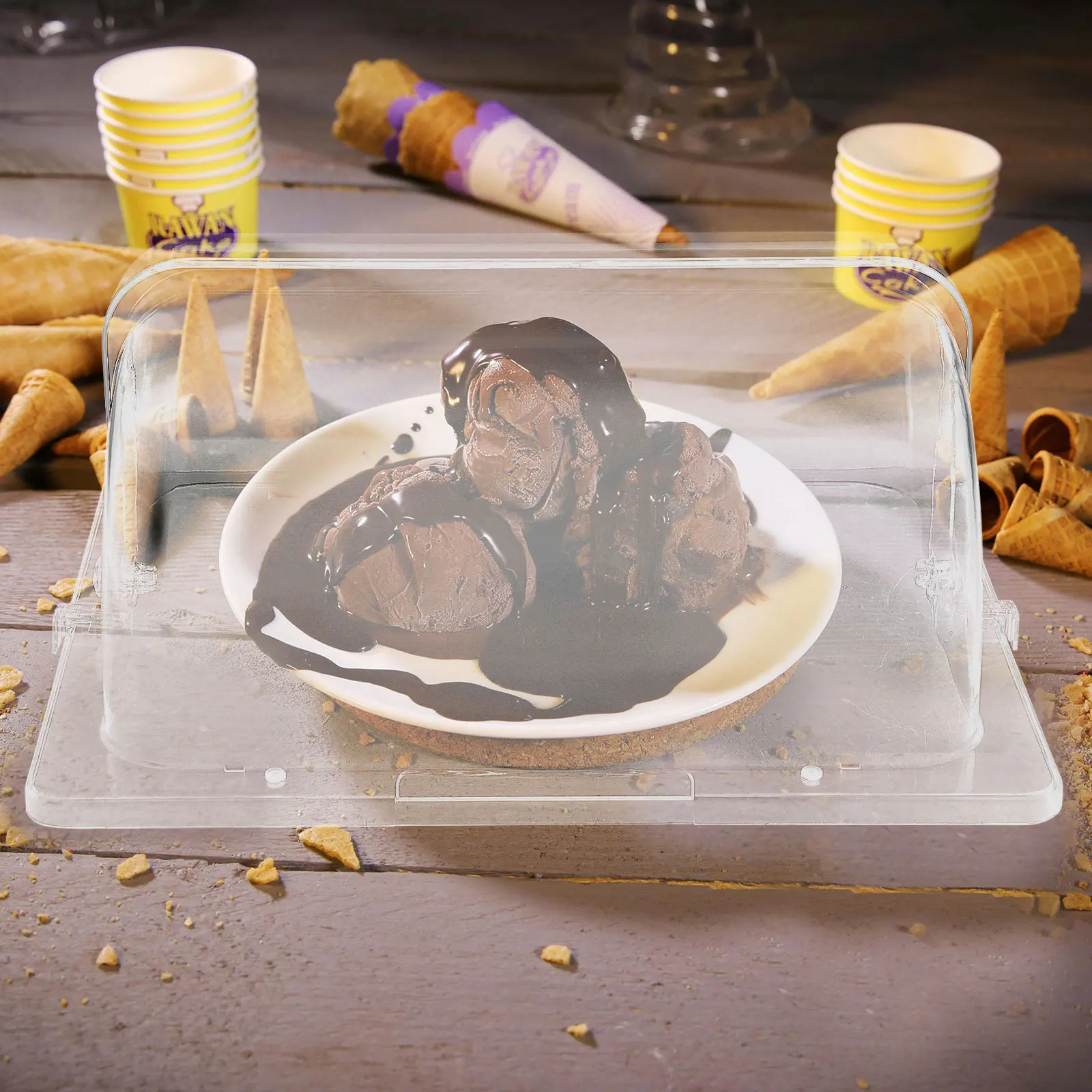 

Transparent Reusable Plastic Cake Dome Food Cover Clear Dessert Protector Lid Kitchen Decorative Food Covers Cake Dome