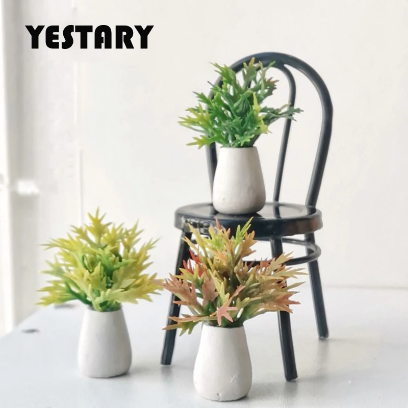 

YESTARY Doll Furniture For 1/12 Bjd Doll House Accessories Obitsu 11 DIY Toys Fashion Succulents Ferns Broad-Leaved Plant Model