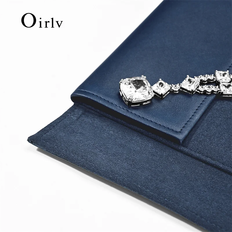 Oirlv Large Jewelry Bag Leather Necklace Jewelry Organizer High-end Jewelry Necklace Bag Necklace Jewelry Portable Storage Bag