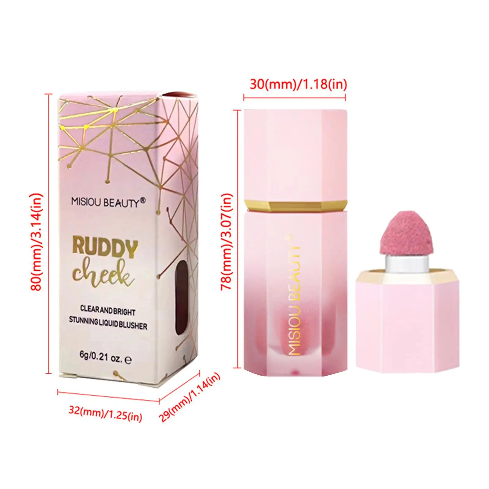 Weightless Liquid Cheek Blush Moisturizing Cream Blusher Makeup for Special Occasions Long Wear Facial Beauty