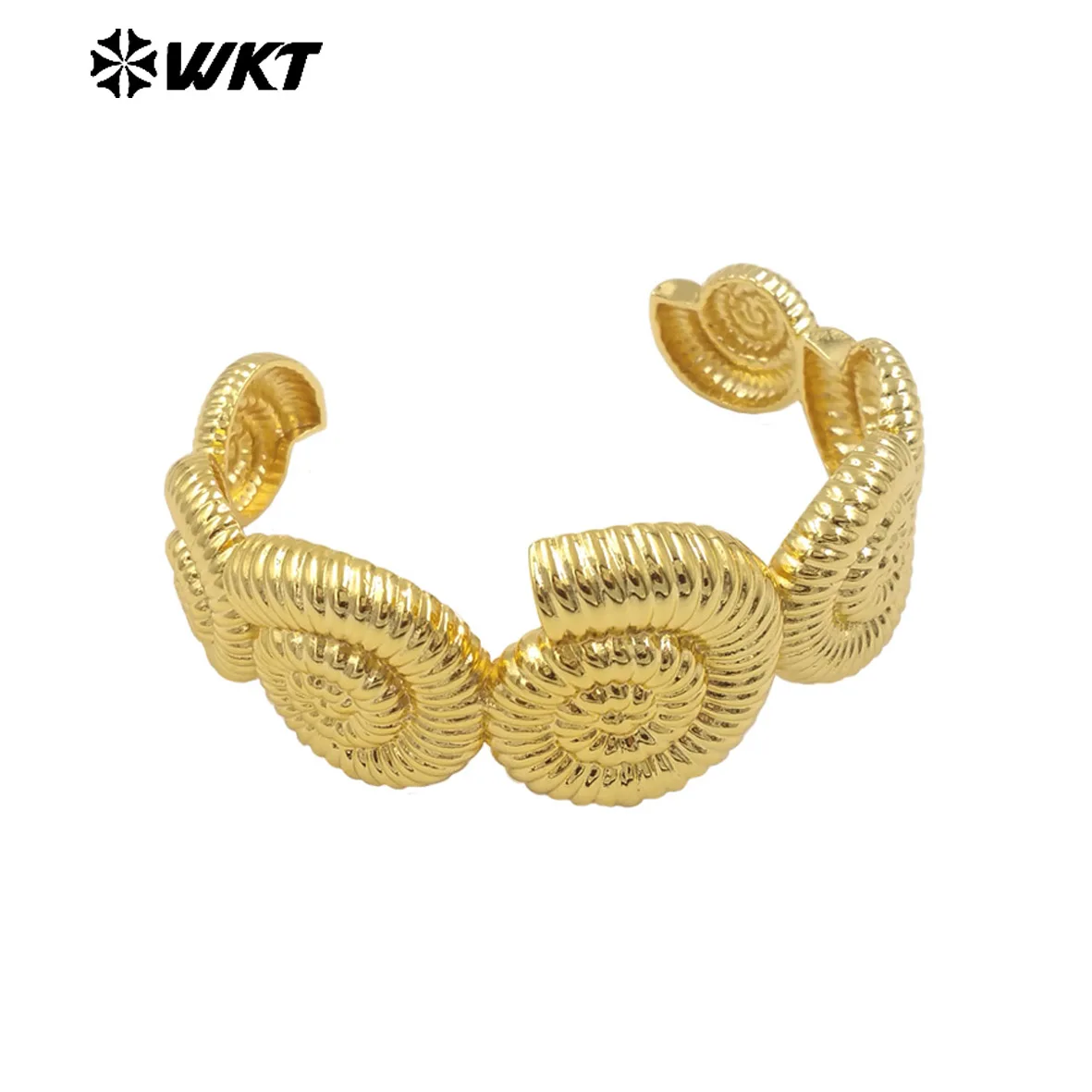 

WT-B670 New Coming Exquisite And Tiny Bangle Snail Shape With 18k Real Gold Plated For Women Everyday Dress