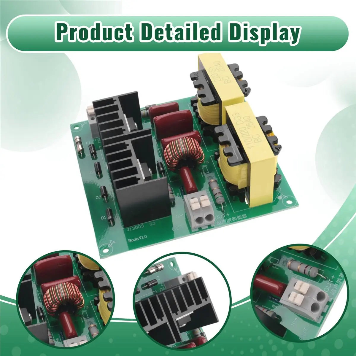 howhow 220V 40KHz Support 150W Ultrasonic Cleaner Circuit Board Motherboard for Car Washer Washing Machine Generator Transducer