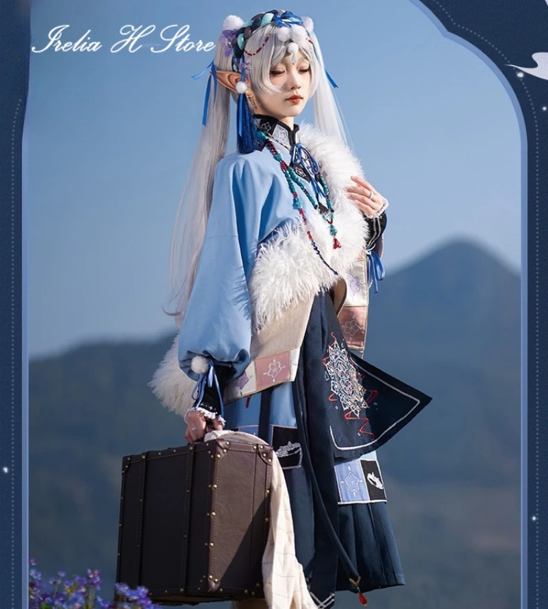 أزياء Irelia H Anime Frieren: أزياء Beyond Journey's End Frieren التأثيرية فستان الثلج أزياء الهالوين