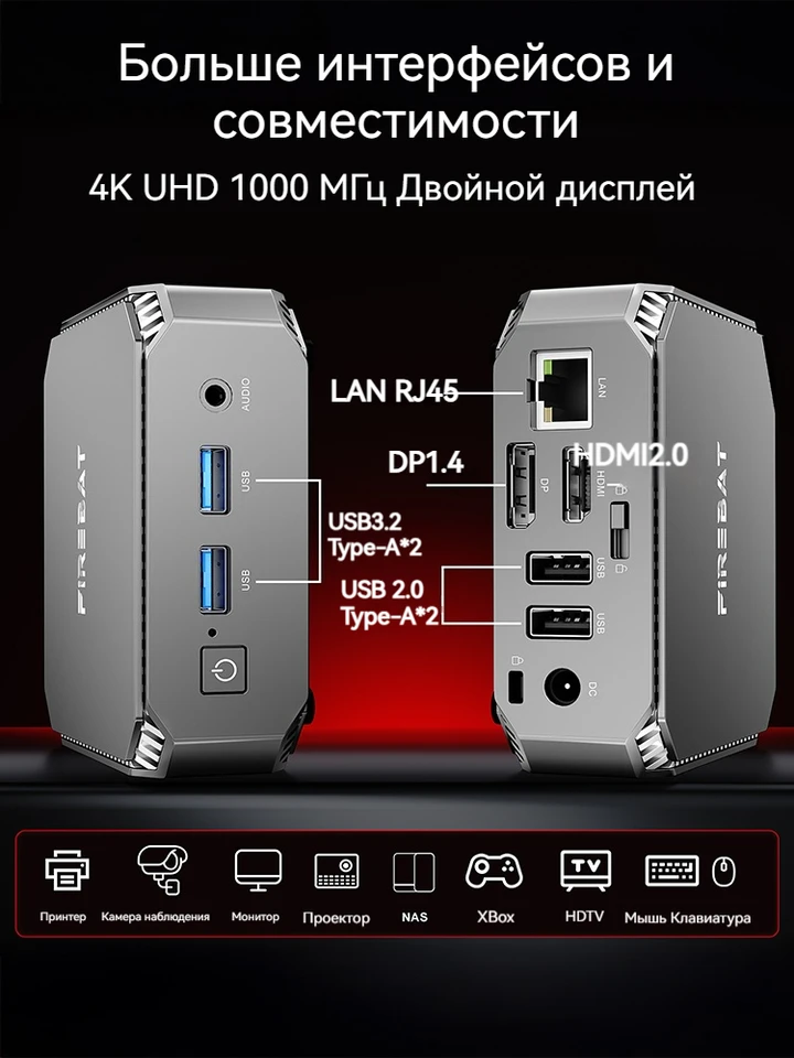 FIREBAT ミニPC Intel N150 16G SSD512G FIREBAT T2 Mini PC Intel N150 CPU Computer Windows 11 Mini PC