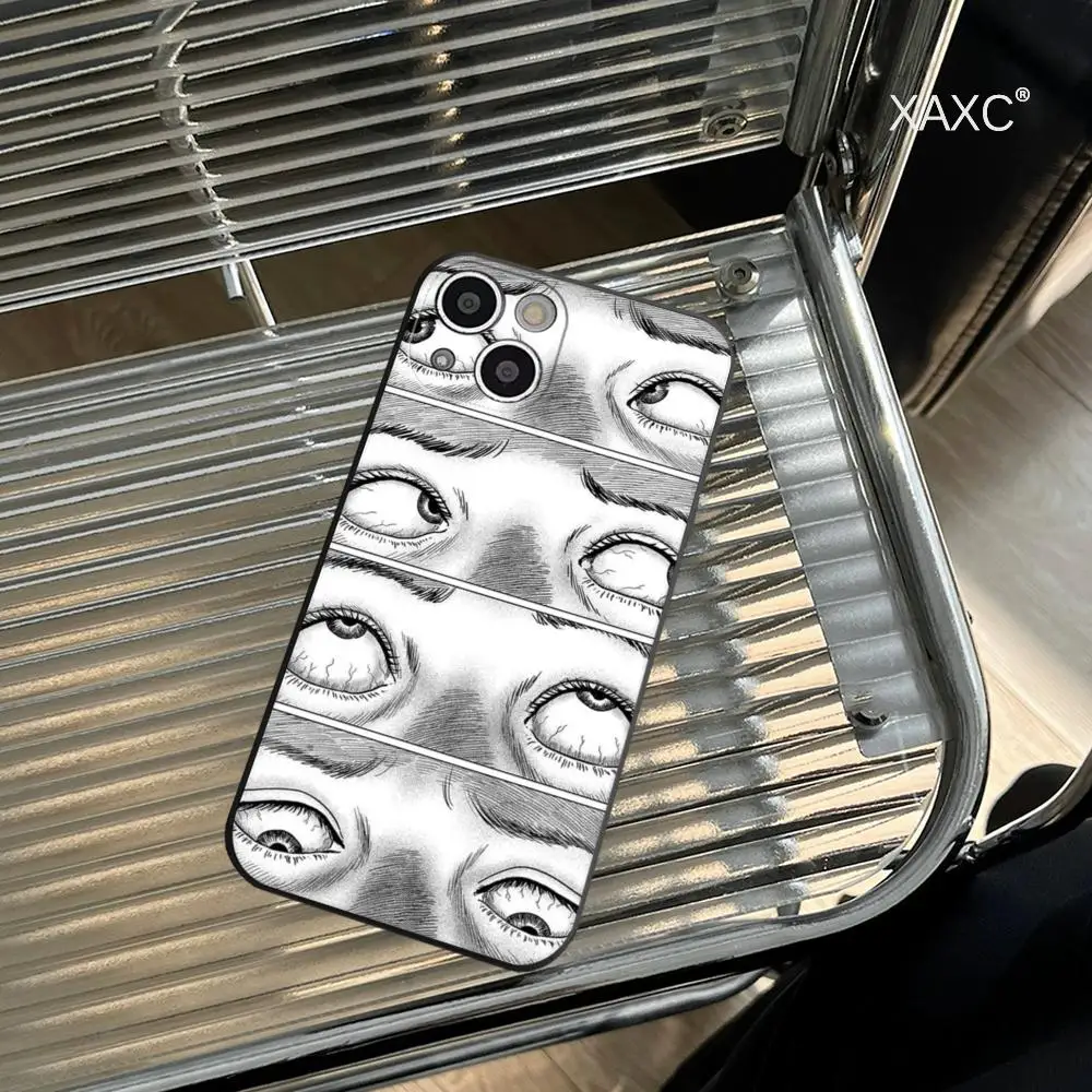 Horror Comic Junji Ito Tomie Tees Phone Case for Iphone 15 14 12 11 13 Pro Max Mini X XR XS 7 8 Max SE 2020 Soft Dark Skeleton P