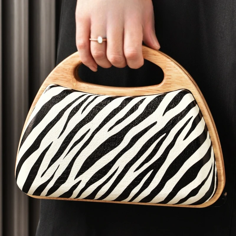 

Винтажная деревянная сумка-клатч с золотистой фурнитурой для вечеринок, летняя сумка для вечеринок