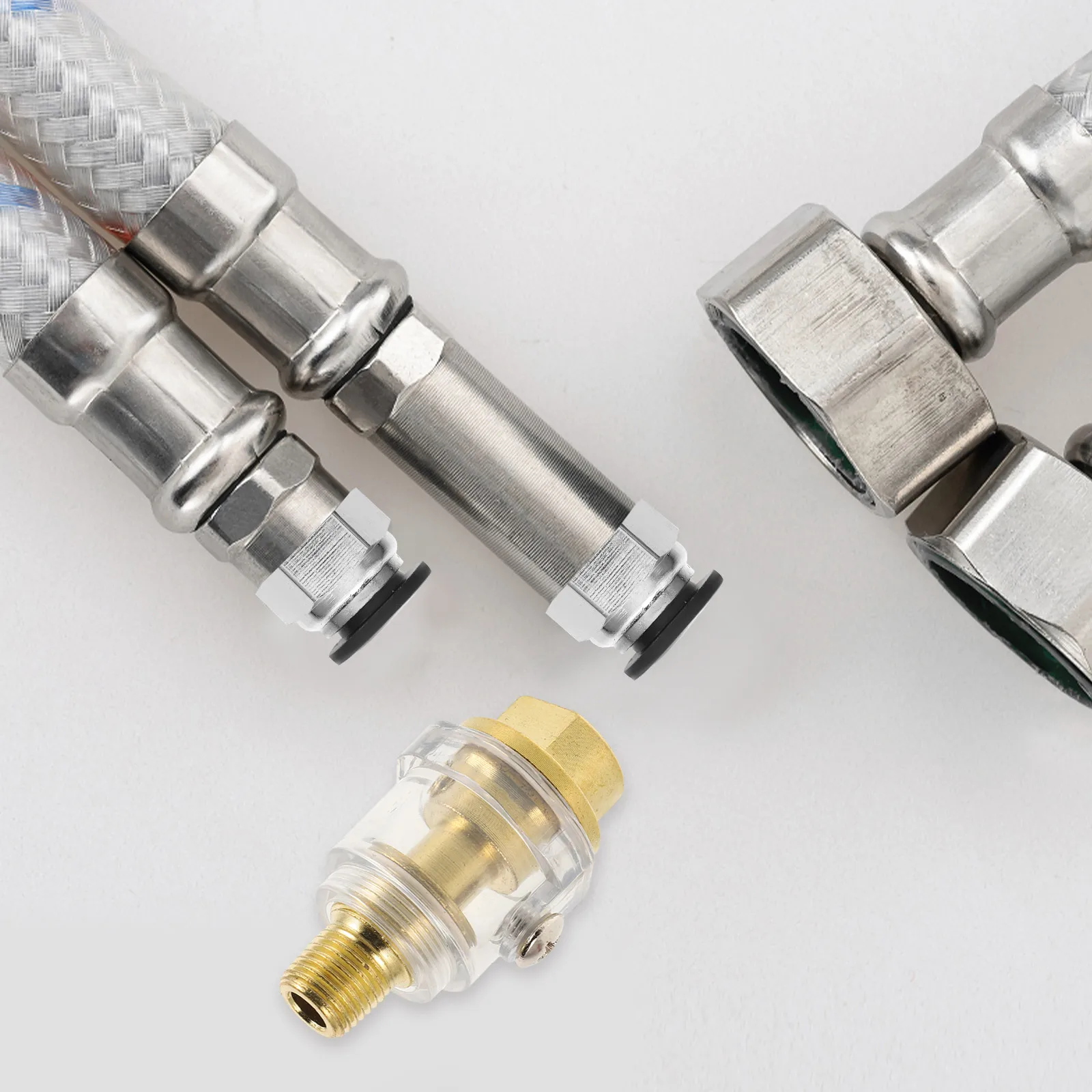 

1 4 Inch Oiler Lubricator Air Tools Accessories Mini Brass Plastic Rust Corrosion Smooth Operation Tool Life Pneumatic Parts
