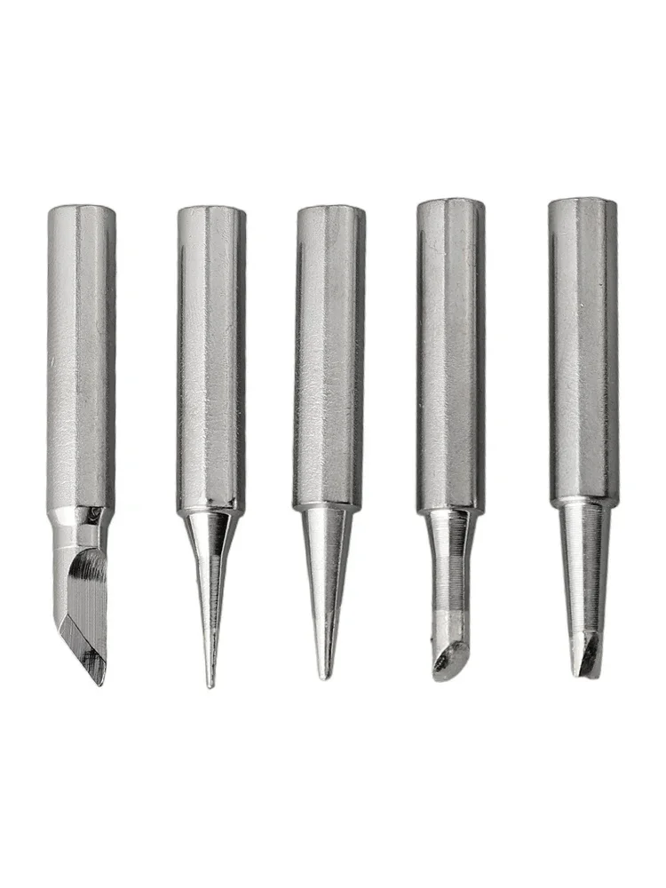 5pcs 900M-T Pure Copper Electric Soldering Iron Tips Lead-free Welding Tools For Narrow Pitches Drag Soldering Power Tools