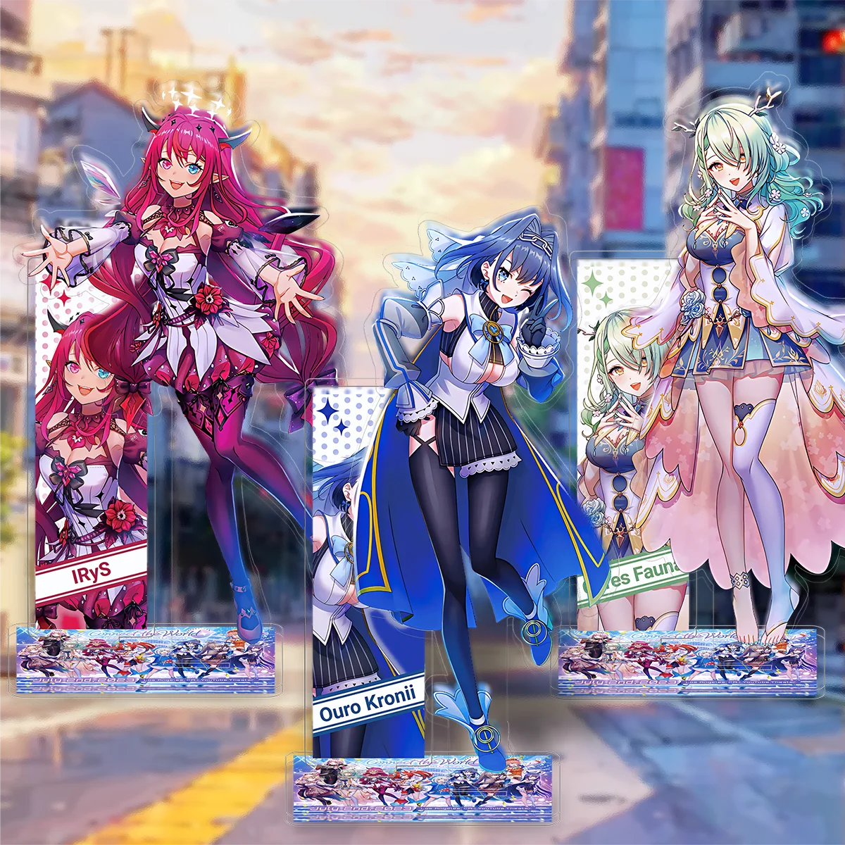 

Gawr Gura HOLOLIVE EN VTuber Acrylic Stand 15cm - Double Slot Anime Desk Display with Base (Shark Girl Collection)