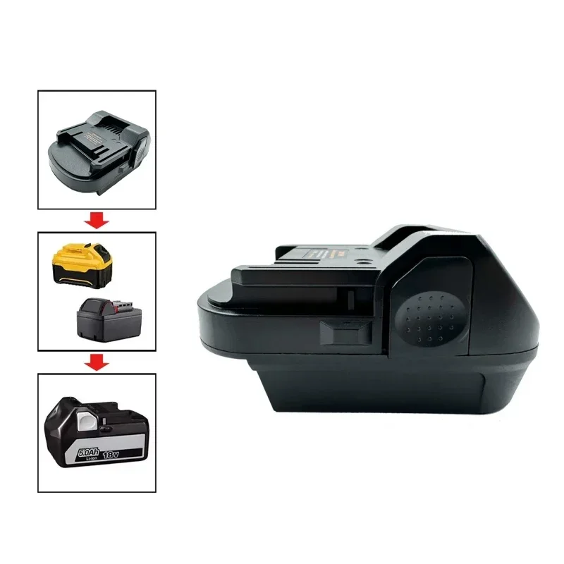 For Milwaukee for Dewalt 18V 20V Batteries DM18HK Battery Adapter Converter for Hitachi/Hikoki 18V Lithium-Ion Power Tools