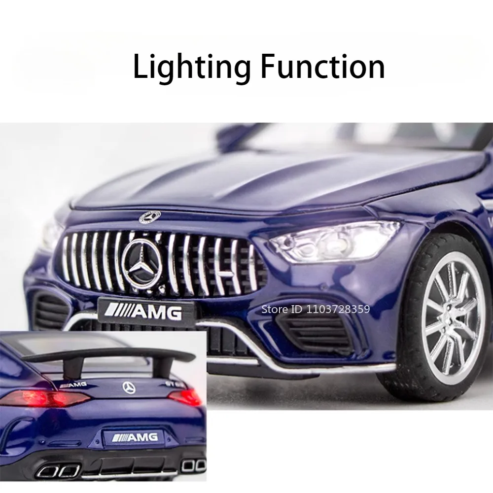 Modèle de voiture en alliage moulé sous pression, 1:32, GT63S C260L, Mini véhicules, son et lumière, portes ouvertes, modèles d'ornement pour garçons, cadeaux