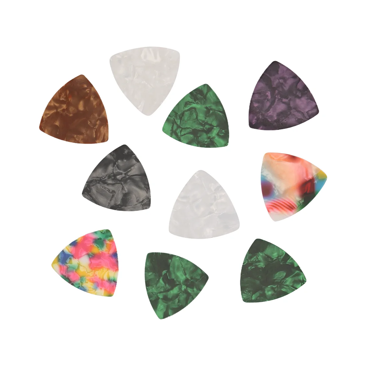 Qualitative! 10Pcs Acoustic/Electric Guitar Picks Plectrums 0.46Mm---Assorted Color