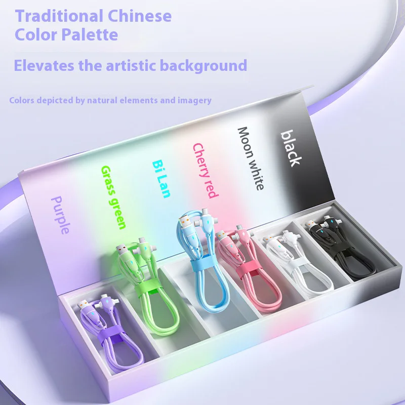 Suporte de telefone usb 3 em 1, multifuncional, cabo de dados de carregamento rápido, cordão de pulso de silicone, portátil, adequado para apple c a c