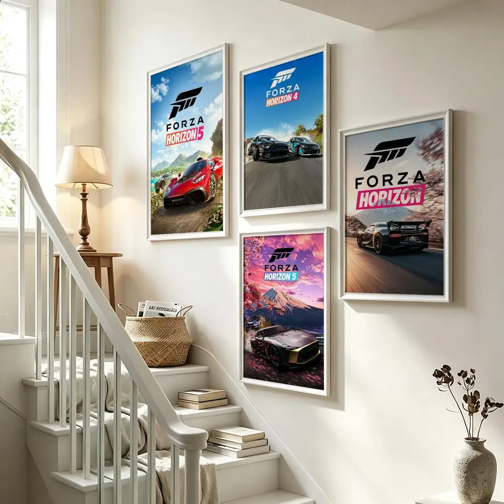 game Forza Horizon Poster Poster HD Waterproof Self-adhesive Art Print Wall Decor for Bedroom Living Room Gift