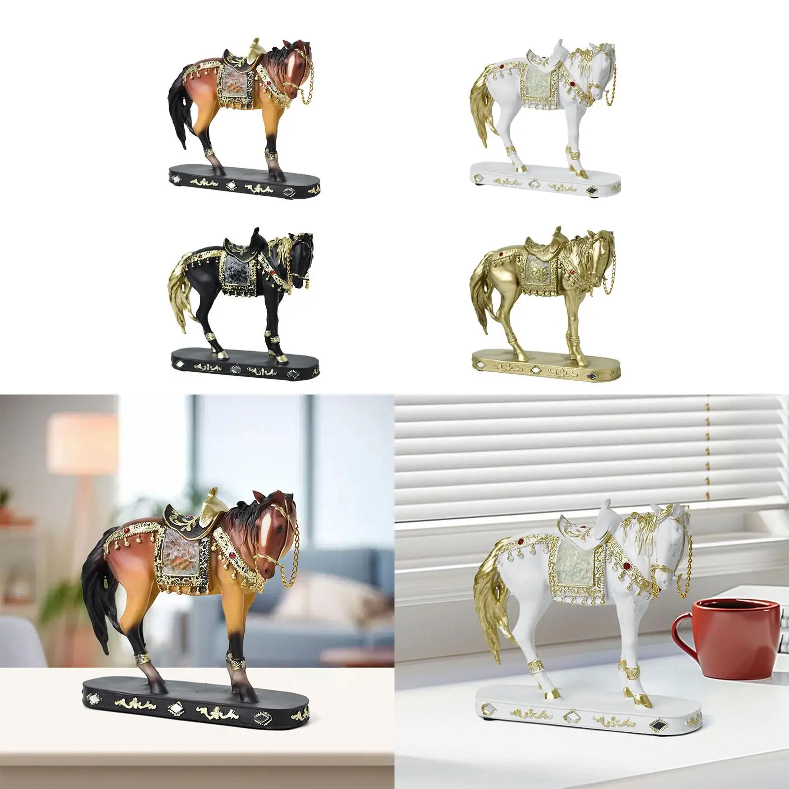Horse Statue Decor Desk Decoration Birthday Gift Collection Creative Resin Sculpture for Home Study Office Cabinet Bookshelf image 3