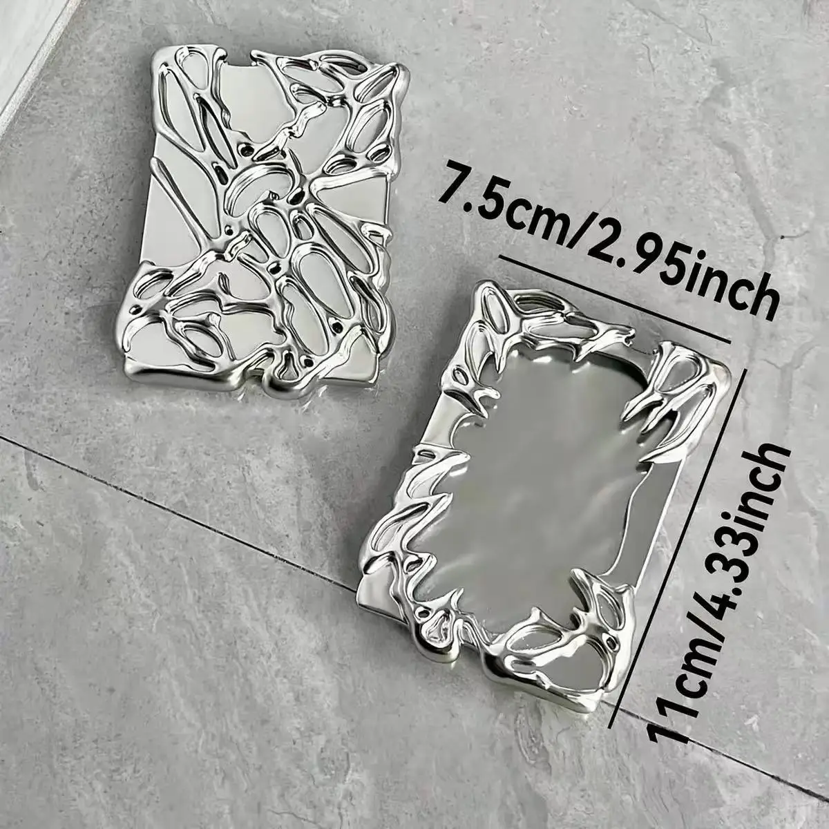 1PC 11X7.5cm Electroplating Photocard Holder Kpop Photo Card Kpop Idol Photo Display Stand Kpop Photo Card Protector Storage image 2