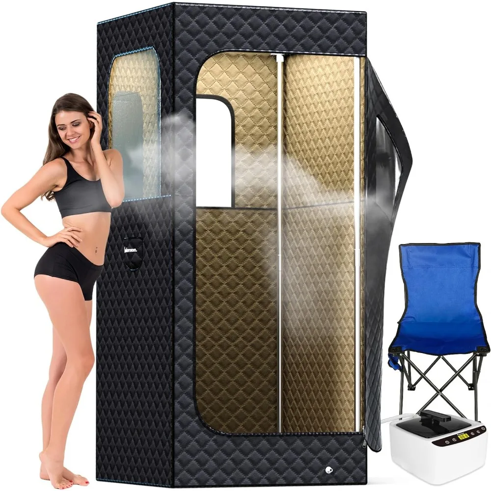 

Full Size Portable Steam Sauna Indoor Sauna Tent for Home Spa Relaxation + Boost Health and Recovery + 2.6L 1000W Steamer