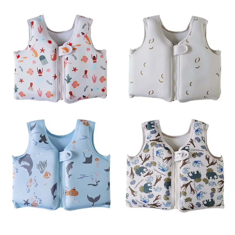 

Not Falling Off Child Buoyancy Vest Adjustable Stable Baby Swimming Jackets Cartoon Anti Rollover Inflation-Free Swimming Vest