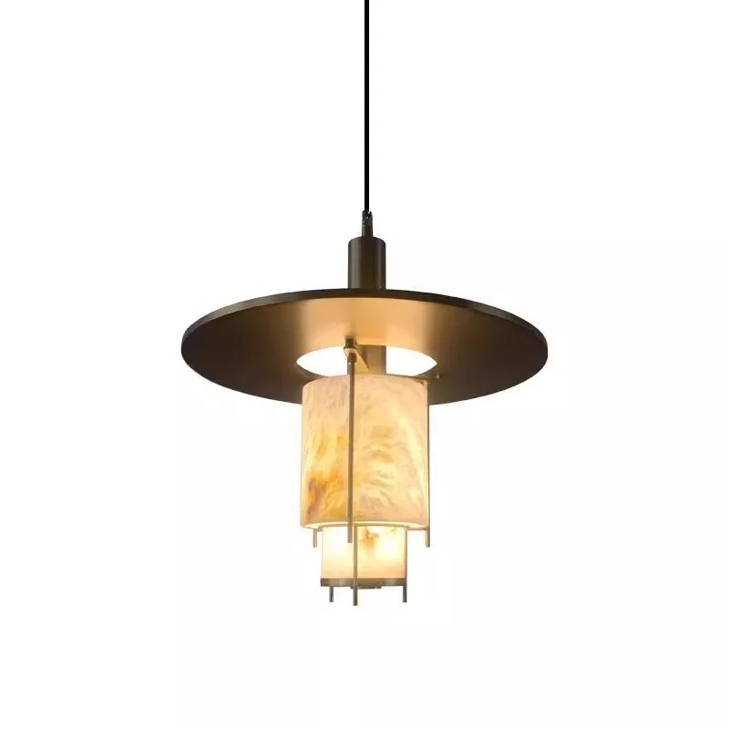 

Design natural marble high-end restaurant atmosphere chandelier hotel