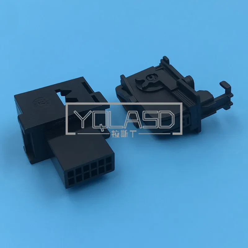 1 Set 12 Way Male Female Unsealed Socket AC Assembly 0.6 Series Car Power Amplifier Electric Wire Plug 1379096-3 Untuk VW Porsche