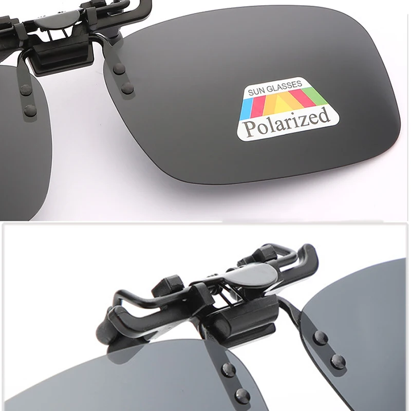 Car Polarized Sunglasses Night Safety Driving Glasses Clip On Flip Up Night Vision Glasses Anti-glare Driver Goggles Sunglasses