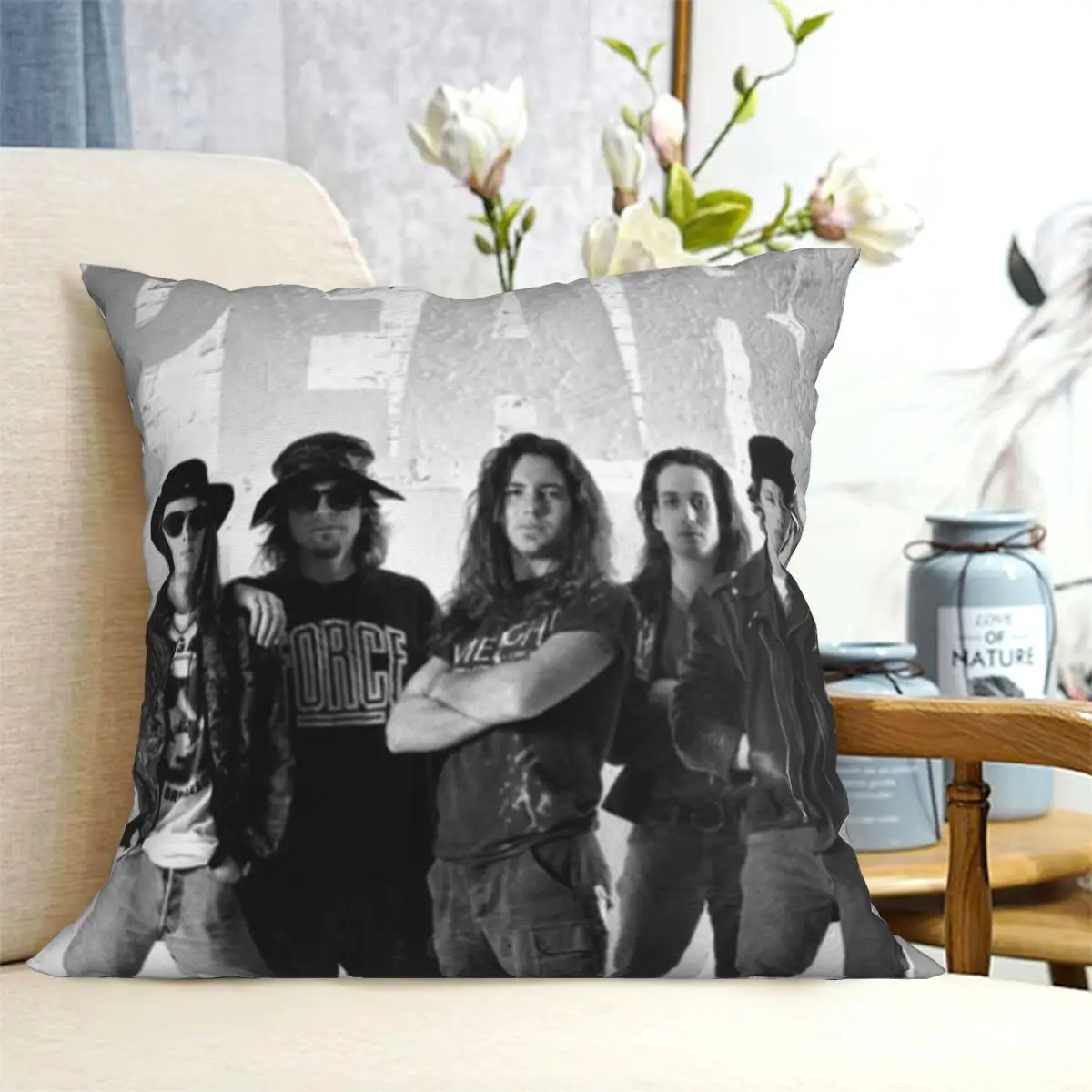 Pearls Jam Band 2024 World Tour Rock Concert Square Pillowcase Cushion Cover Pillow Case Throw Pillow Cover for Home Sofa