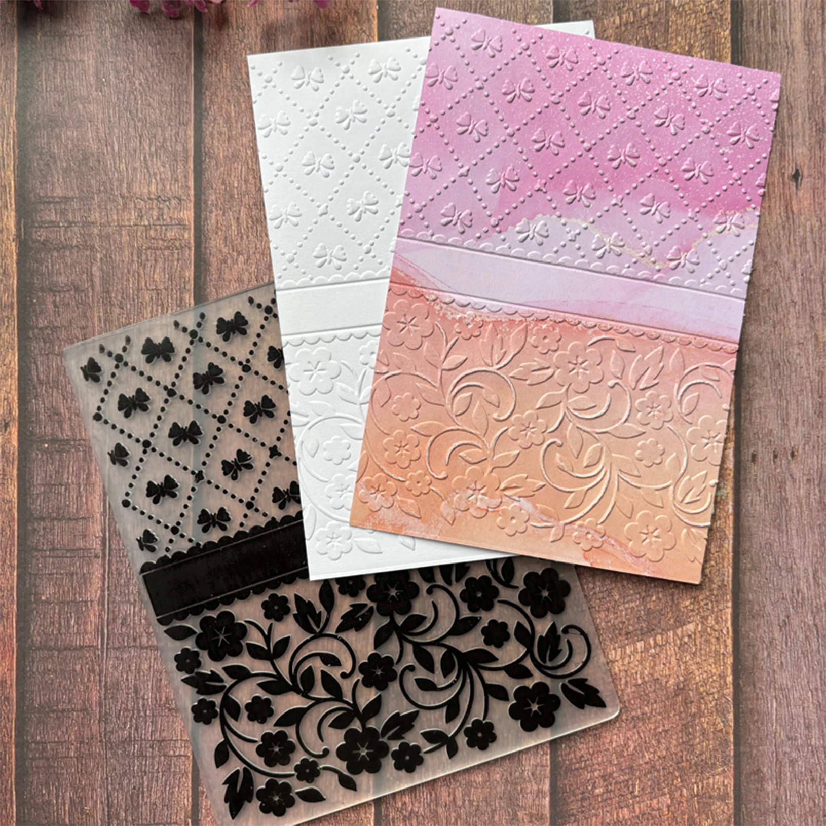 

Цельная пластиковая папка с тиснением для скрапбукинга, печати визитных карточек и украшения фотоальбома