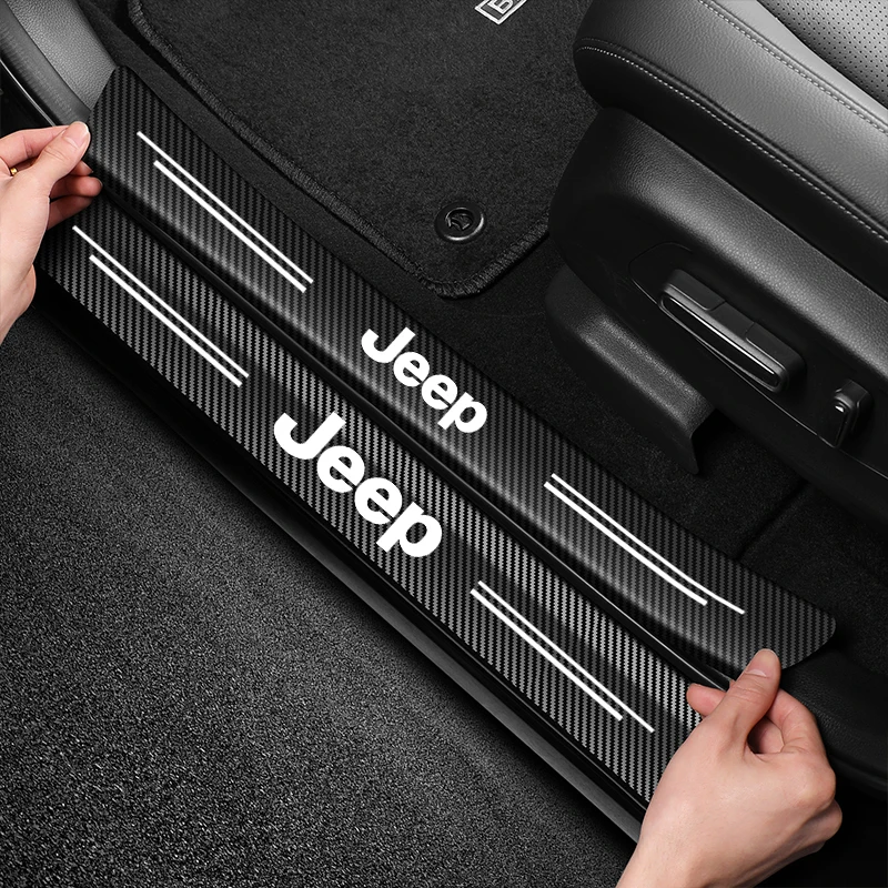 جيب سيارة حصرية عتبة الباب ملصق عتبة طبقة رقيقة واقية ل جيب رانجلر جراند شيروكي المنتقم البوصلة عربة باتريوت