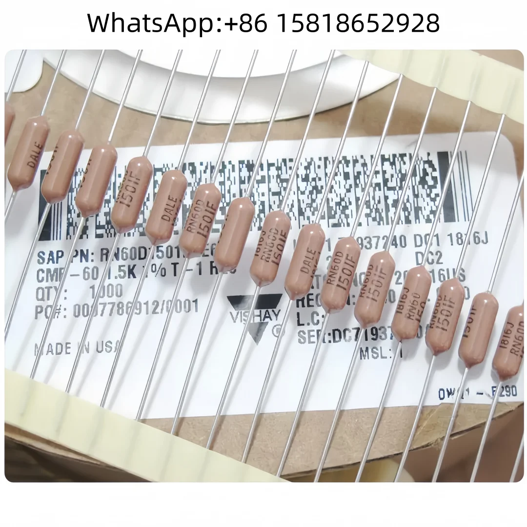 10pcs VISHAY-DALE 1.5K 1K5 RN60D 0.5W 1/2W 1% Metal Film Resistors Made in USA