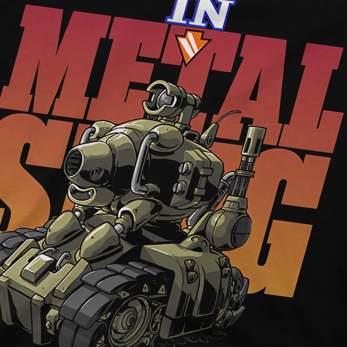 Metal Slug Game Essential T Shirt Vintage Punk Men\'s Tshirt Polyester Streetwear