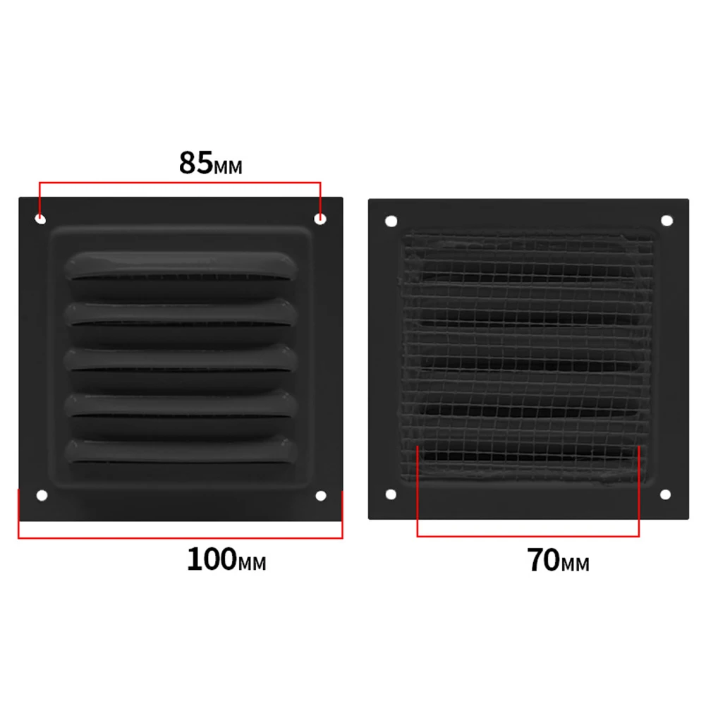 

Aluminum Vent Grille Cover Square Exterior Wall Air Outlet Ventilation Grille For Home Improvement Tool Accessory