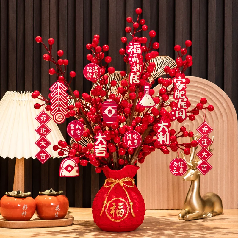 Happy housewarming, new home decoration, lucky bucket, decorative items