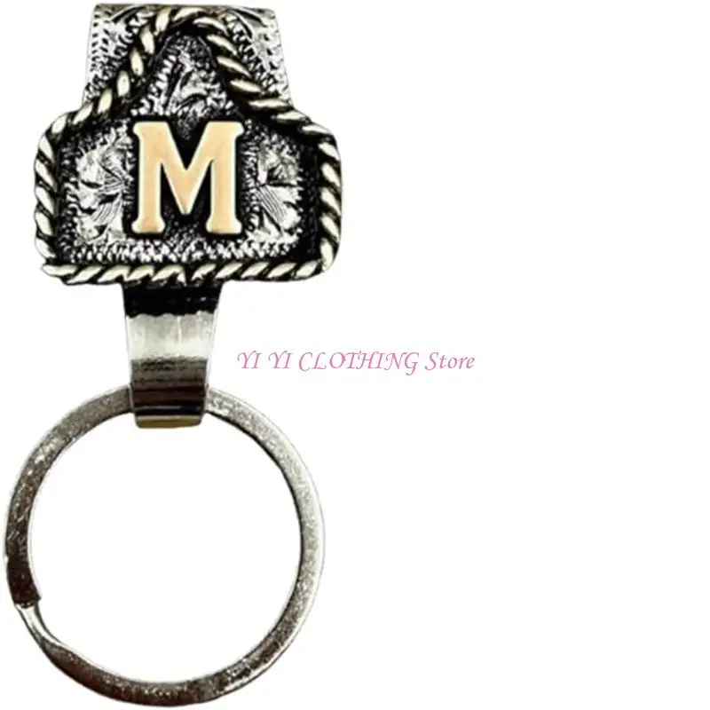 n5kf-現代キーホルダーベルトクリップ男性用アンチスクラッチ金属キーオーガナイザーレターデザインクイックリリースキーリングホルダー