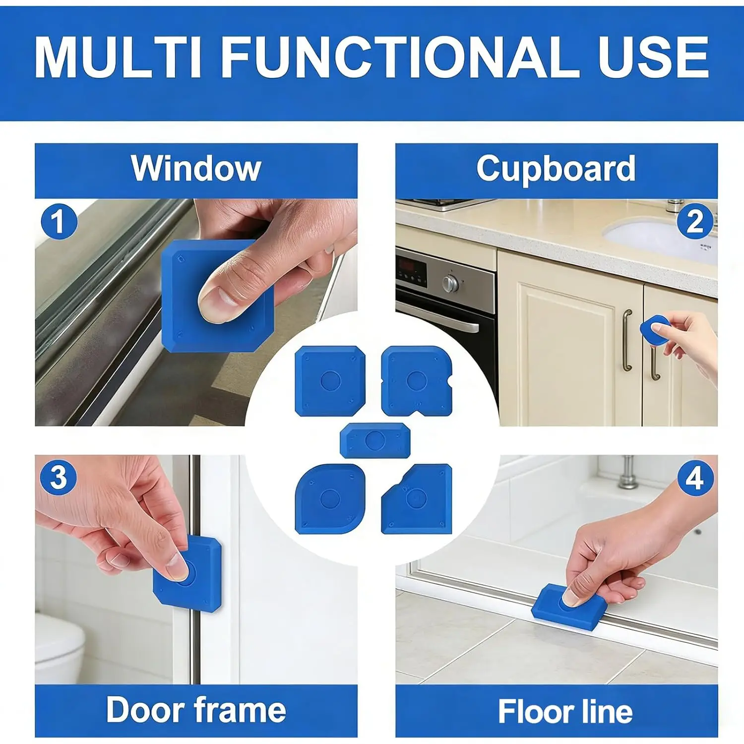 10pcs silicone sealant repair tool set, professional joint filling scraper and shaping tool kit, reusable