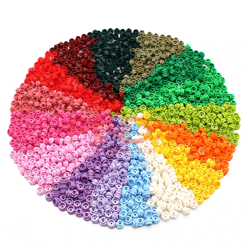 Building Blocks 24866 1x1 five Petal Flowers Grass DIY Educational Assembles Construction Accessories Toys
