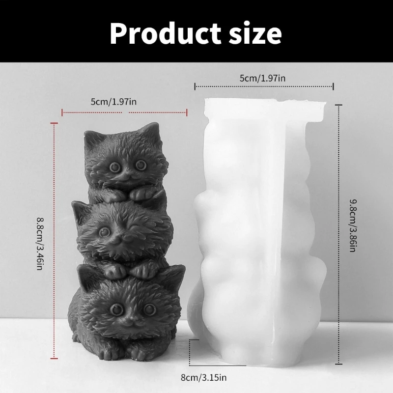 Multipurpose Cats Stand Sturdy Silicone Plaster Mold for Elegant Home Decoration Wedding and Festive Occasions